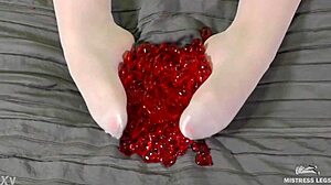 I love nylon foot play with hearts on valentine's