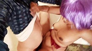 Ebony Babe in Interracial Scene with Hanif and Adori