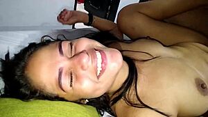 got double creampied in cuckold threesome with black stud by window