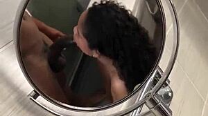 The Brunette Says, 'Let's Keep This Secret,' As She Gives Her Lover A Deep Blowjob Outdoors