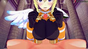 Lalatina Darkness giving epic suck and tit job POV