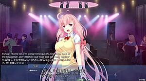 making stepsis wet in akumeru family yunagi route with cowgirl and fingering.