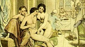 Vintage anime cartoons show erotic scenes