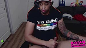 Young 18+ Gay Teen Masturbates Webcam With Big Black Cock Tattoo