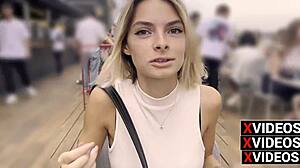 European Girl Picked Up in Taxi for Outdoor Deepthroat