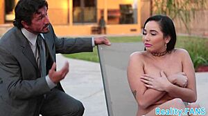 Cockriding Milf Gets Screwed Doggystyle With Cum On Big Tits