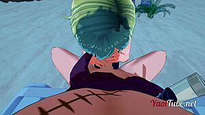 One Piece Yaoi: Zoro X Sanji Handjob and Blowjob on Beach!