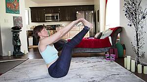 Yoga Lesson with My Sexy Friend's Hairless Big Ass