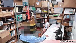 Petite teen gets pussy fucked rough by mall cop