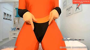 Cock Hero Evolution Jerk Off Game With Sexy Cosplay Girl Teasing Tan Lines And Big Ass Striptease