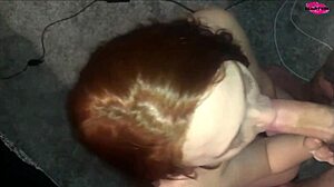 i’m just a teen amateur spitting and sucking hard on cock