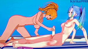 excellen browning and az sainklaus and nine and chitose kisaragi intense futanari sex - super robot wars impact & 30 & v hentai