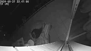 Real cheating wife fucks best friend on hotel balcony