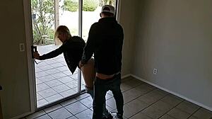 Sex in a stranger's house, neighbors might see us