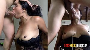 I’m Shocked by This Extreme Sloppy Deep Throat Face Action