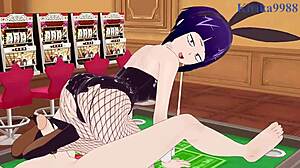 Mitsuki Bakugo and Kyoka Jiro with Izuku Midoriya in Bunny Girl Outfit