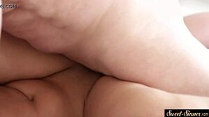 stepteen spreads legs for cock