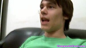 Busty college babe gets covered in hot cum after missionary