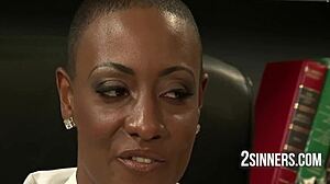 Big Tits Ebony Principal Slams Student Hard In Office Action.