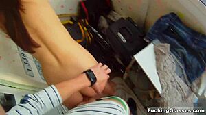 fucking glasses - teen dania gets banged hard on sunny balcony