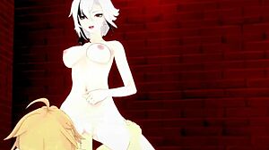 Arlecchino and Aether share intense emotional sex in Genshin Impact hentai