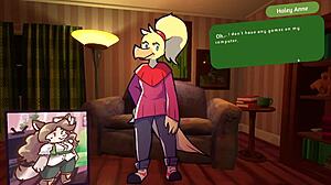 两个骚货玩兽娘脱衣扑克游戏