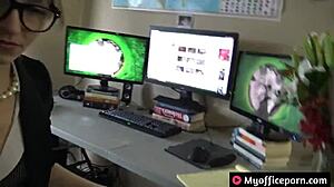 Ginger Banks As Secretary In Office Scene