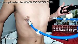 Nipple sucker for men in exotic solo scenes