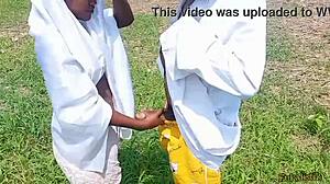 Ijeoma bush fucks strange man outdoors