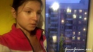 Skinny Russian Teen Awaits Visa While Filming Outdoor Amateur Fun
