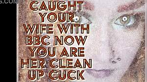 Your wife got caught with a big black cock, now you're the clean up cuck