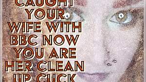 Your wife got caught with a big black cock, now you're the clean up cuck