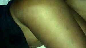 i'm banging the black girl's big ass in lingerie, feeling her tits