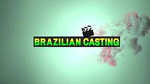 Brazilian brunette enjoys Allan Chocolate's company