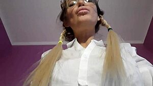 foot fetish in nylon with bdsm spit play for milf.