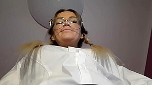 foot fetish in nylon with bdsm spit play for milf.