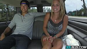 Holy! Blonde Teen with Big Tits Gets Public Creampie!