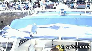 flashing outdoor and then lesbian casting with strapon fucking, so hot! 🌳👭