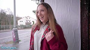 public agent spanish punk babe fucked in public 😈