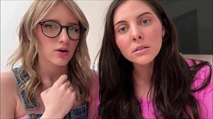 hey nerdy step sis, wanna try sex with us?