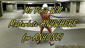 Ms. Paris, this pierced MILF, masturbates outdoors in public roleplay