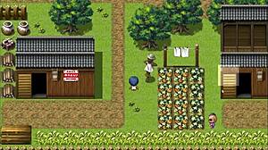 Tanned Girl Natsuki Gets Creampie from Big Cock in Hentai Game