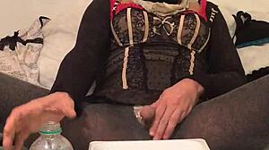 Old Drunk Man Soaking in Golden Piss During Dirty Session