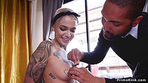 German Alt Gf Bound In BDSM Threesome With Step Siblings