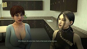 This hentai anime has the girl bound in game scenario