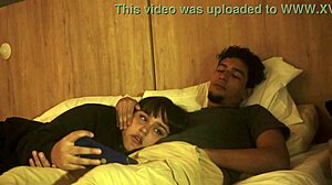 Argentinian stepbro sneaks in for sneaky cock play