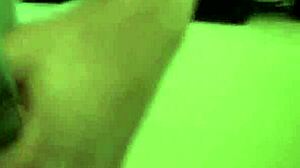 Wow, cute black teen strips in lingerie for fingering!