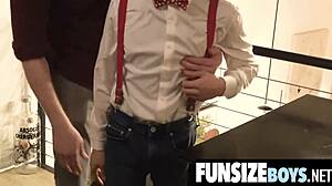 cute austin young’s tiny asshole stretched by monster cock