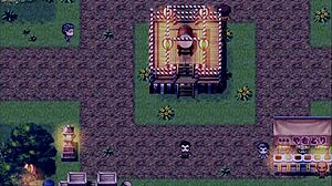 Tanned Girl Natsuki Gets Creampie from Big Cock in Hentai Game