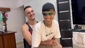 Ebony Orgy with Big Black Cock Sucking and Pussy Fucking